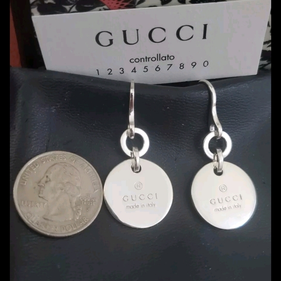 New gucci earrings Authentic dangle signature sterling silver Ag 925 mark - Picture 17 of 17